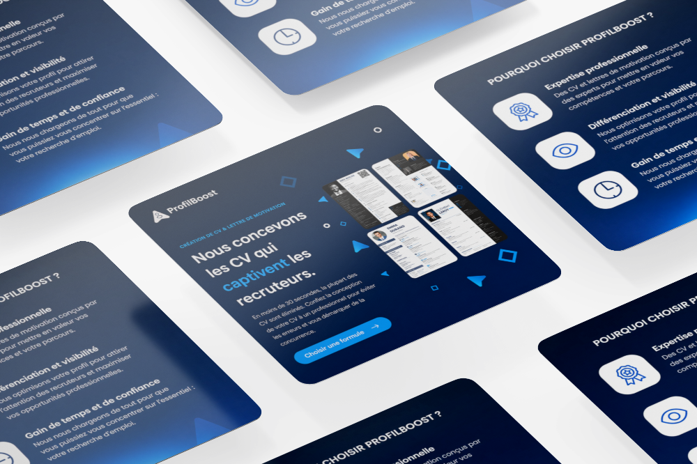 Posts réseaux sociaux créés par NextLink Studio
