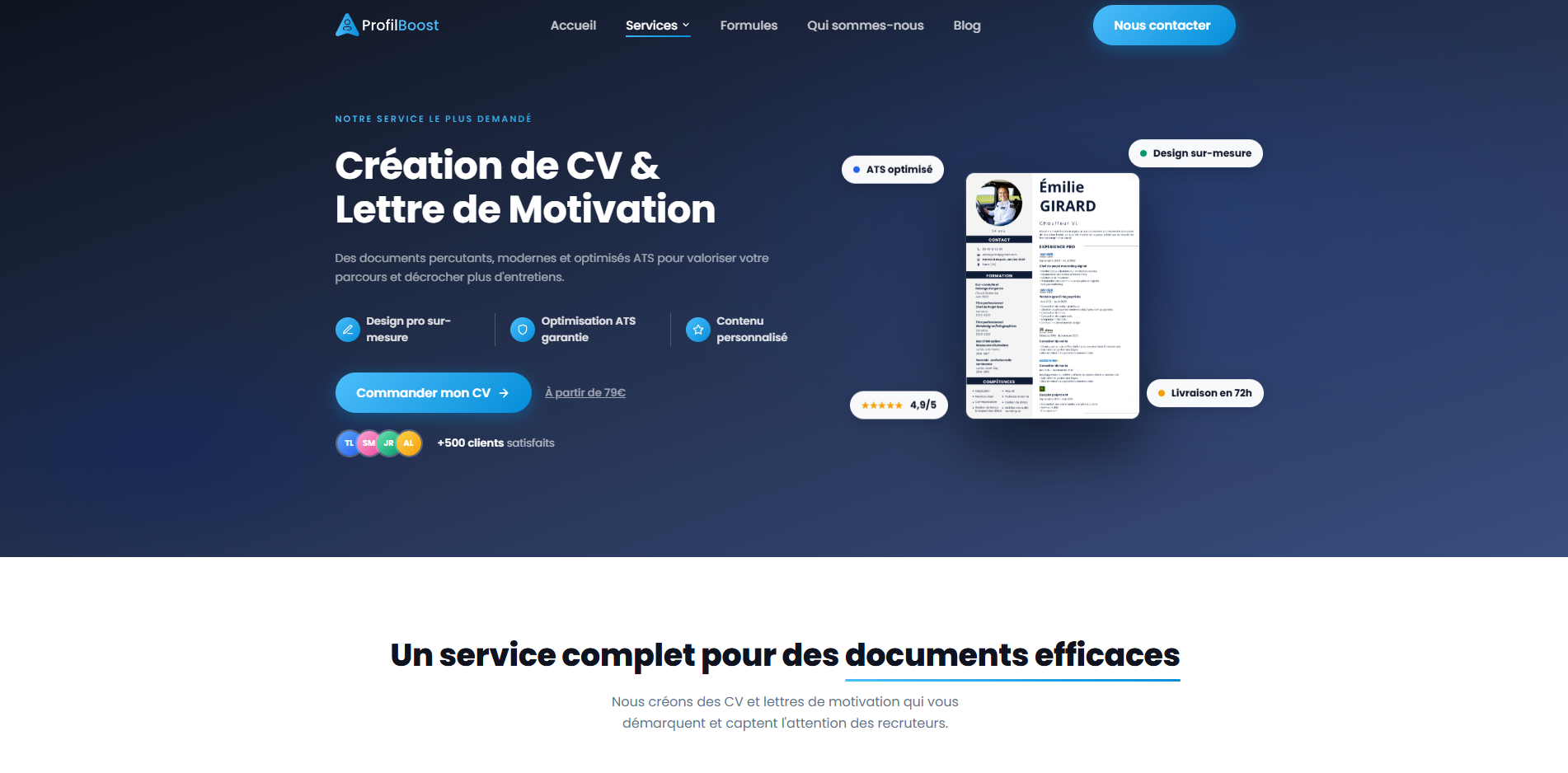 Création de CV ProfilBoost
