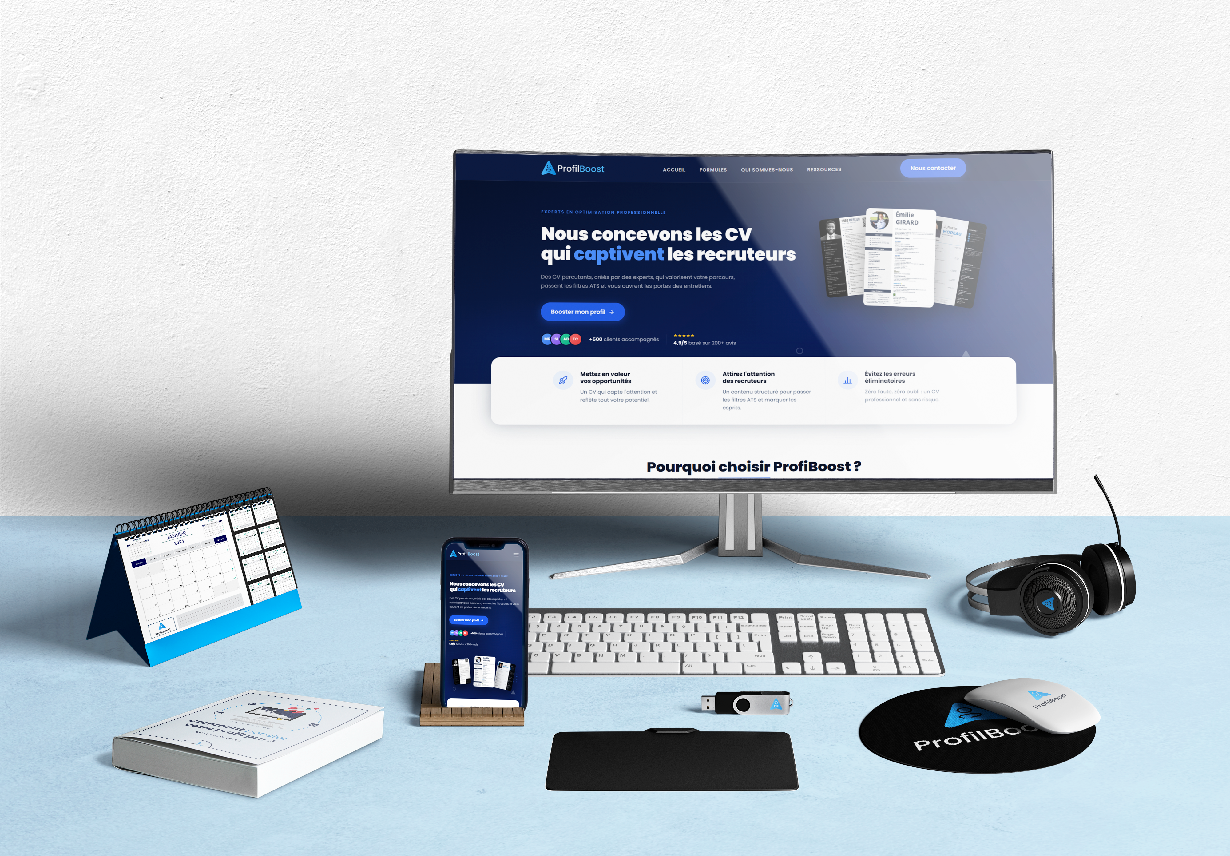 Exemples de sites web créés par NextLink Studio